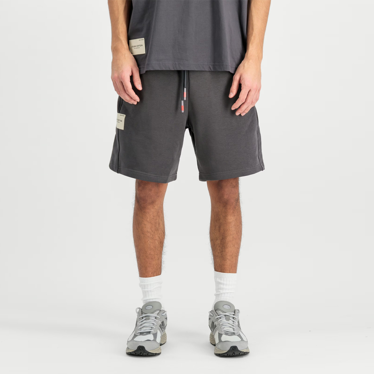 Alpha Industries Pantaloncini Studio Edition Shorts Vintage Grey - 2