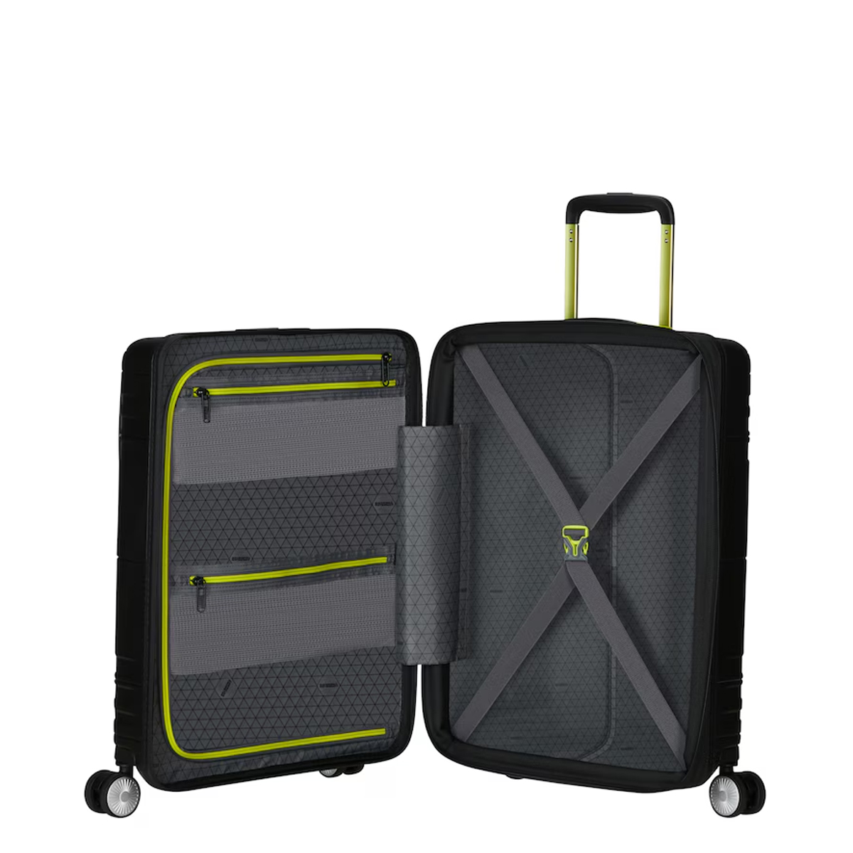 American Tourister Bagaglio a mano Hello Cabin Spinner 55 cm Black Lime - 3