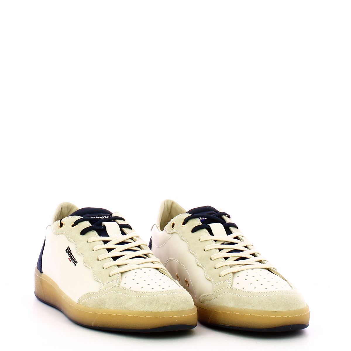 Blauer Sneakers Murray 01 suede White Navy - 2