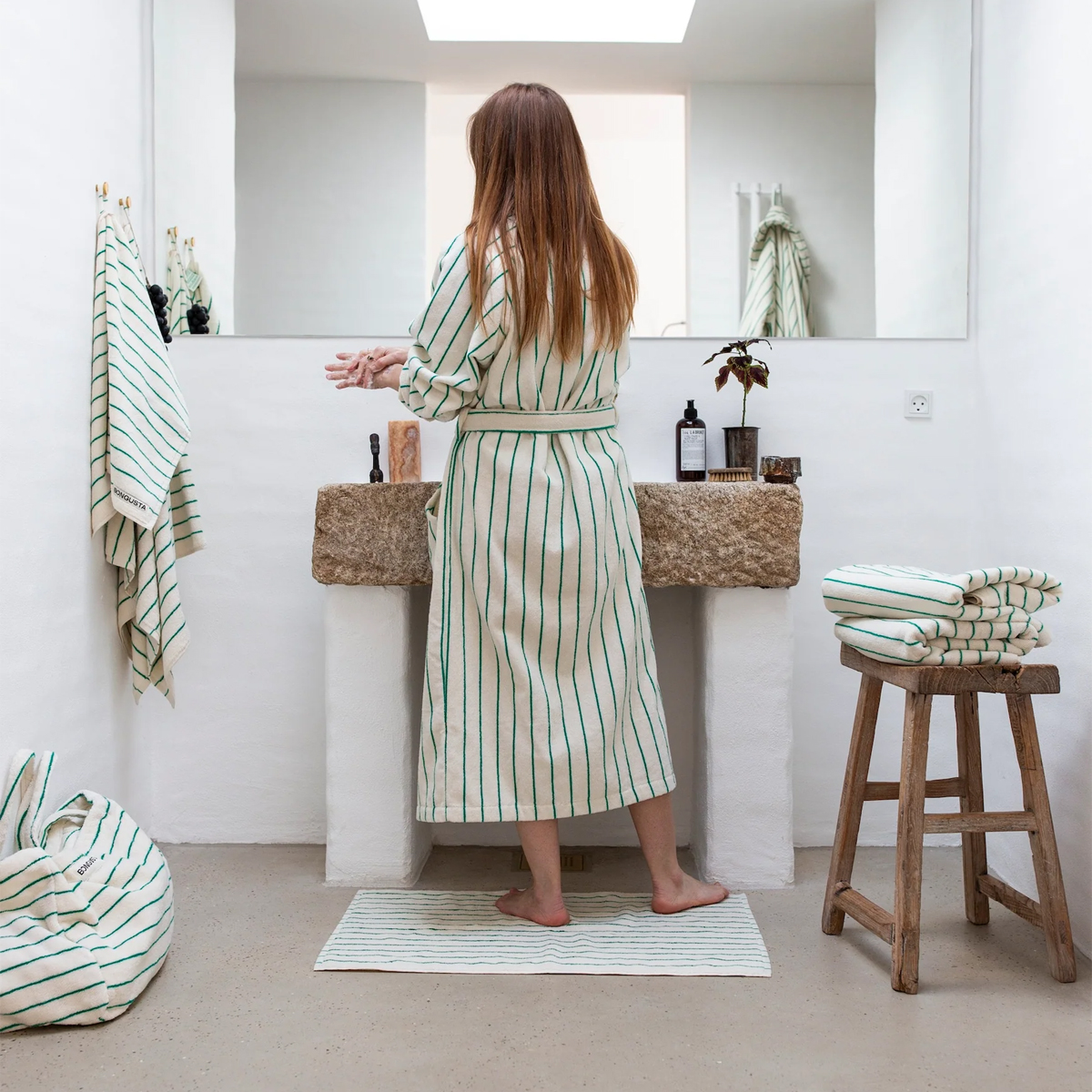 BON Tappetino Naram Bath Mat Pure White Grass - 3