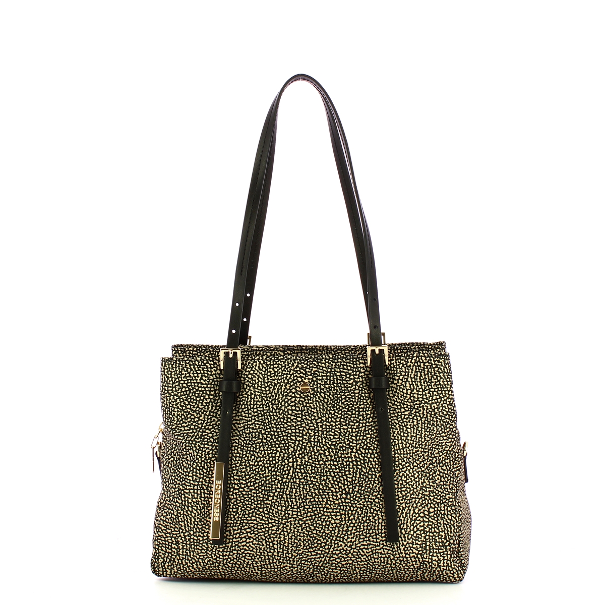 Borbonese Borsa a spalla Medium OP Naturale Nero - 1