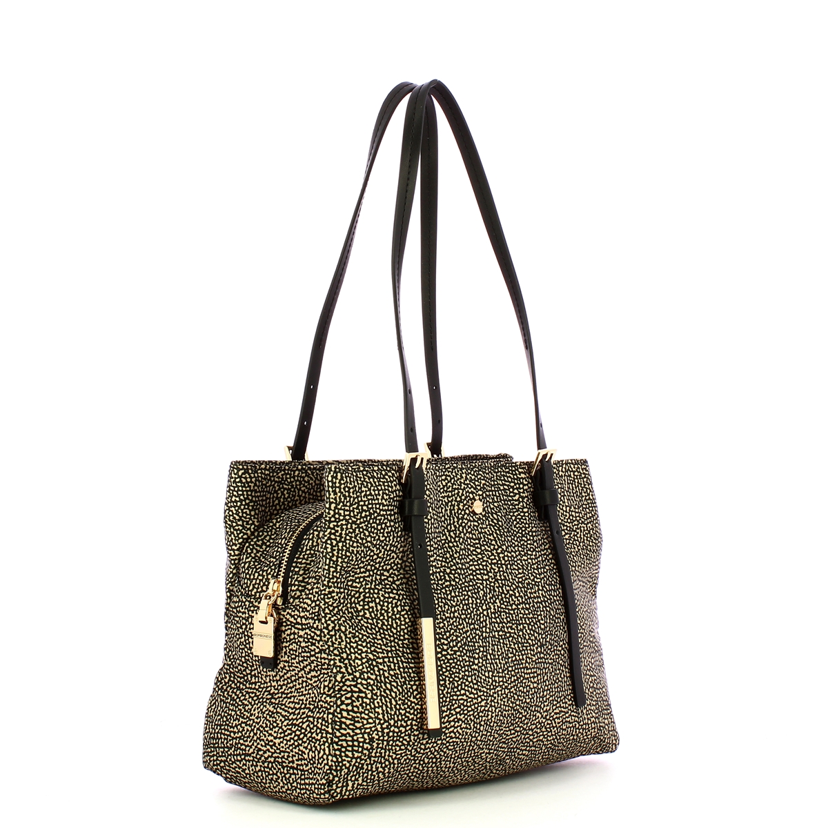 Borbonese Borsa a spalla Medium OP Naturale Nero - 2