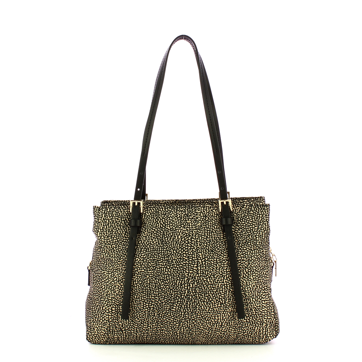 Borbonese Borsa a spalla Medium OP Naturale Nero - 3
