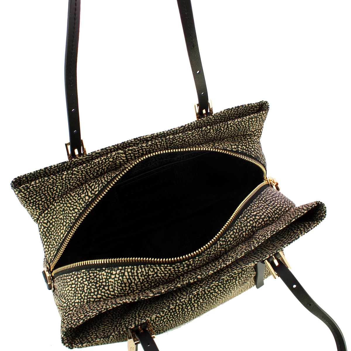 Borbonese Borsa a spalla Medium OP Naturale Nero - 5