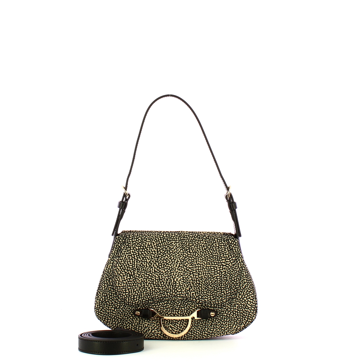 Borbonese Mini Borsa a mano Capri OP Naturale Nero - 4