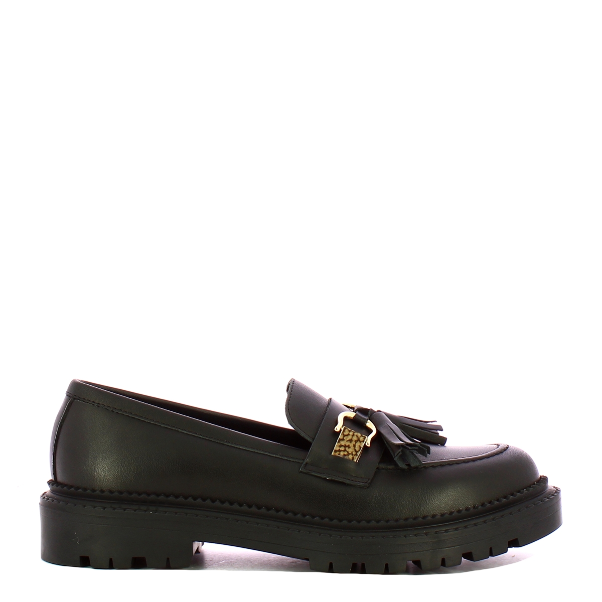 Borbonese Mocassino Nero OP Naturale - 1