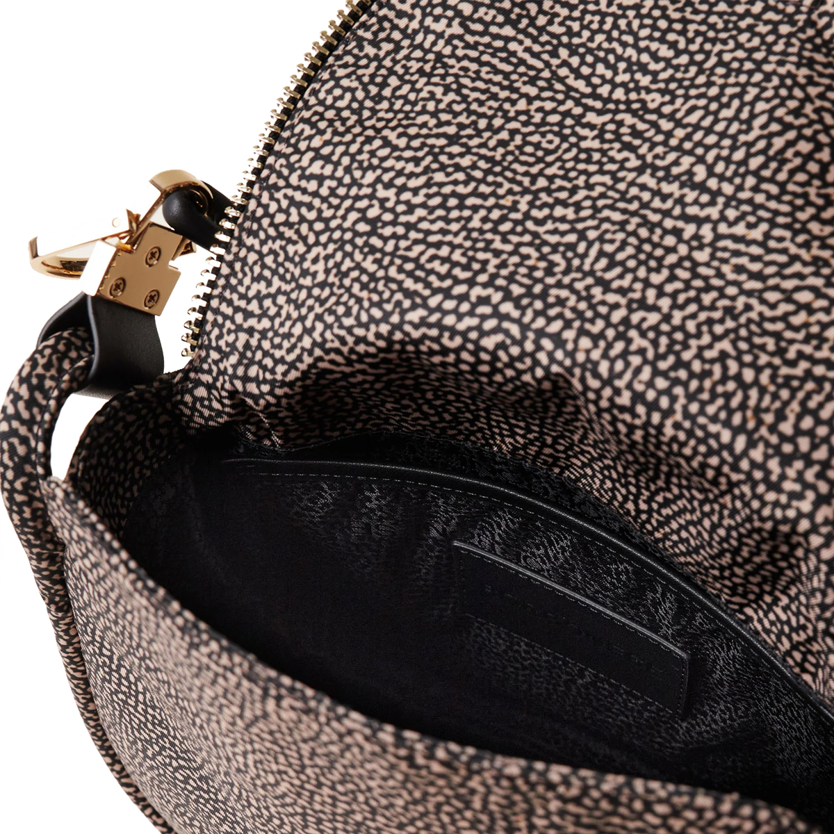 Borbonese Hobo Horseback Small OP Naturale Nero - 5 Borbonese Hobo Horseback Small OP Naturale Nero - 5