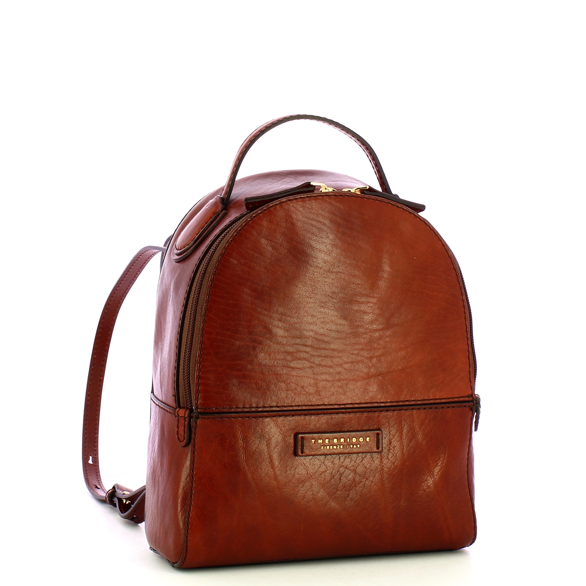 The Bridge Elettra Marrone Oro Small Backpack - 2
