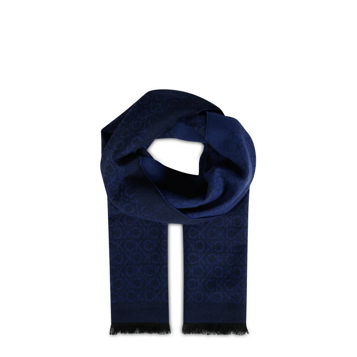 Calvin Klein Sciarpa logata in misto lana Navy - 1 Calvin Klein Sciarpa logata in misto lana Navy - 1