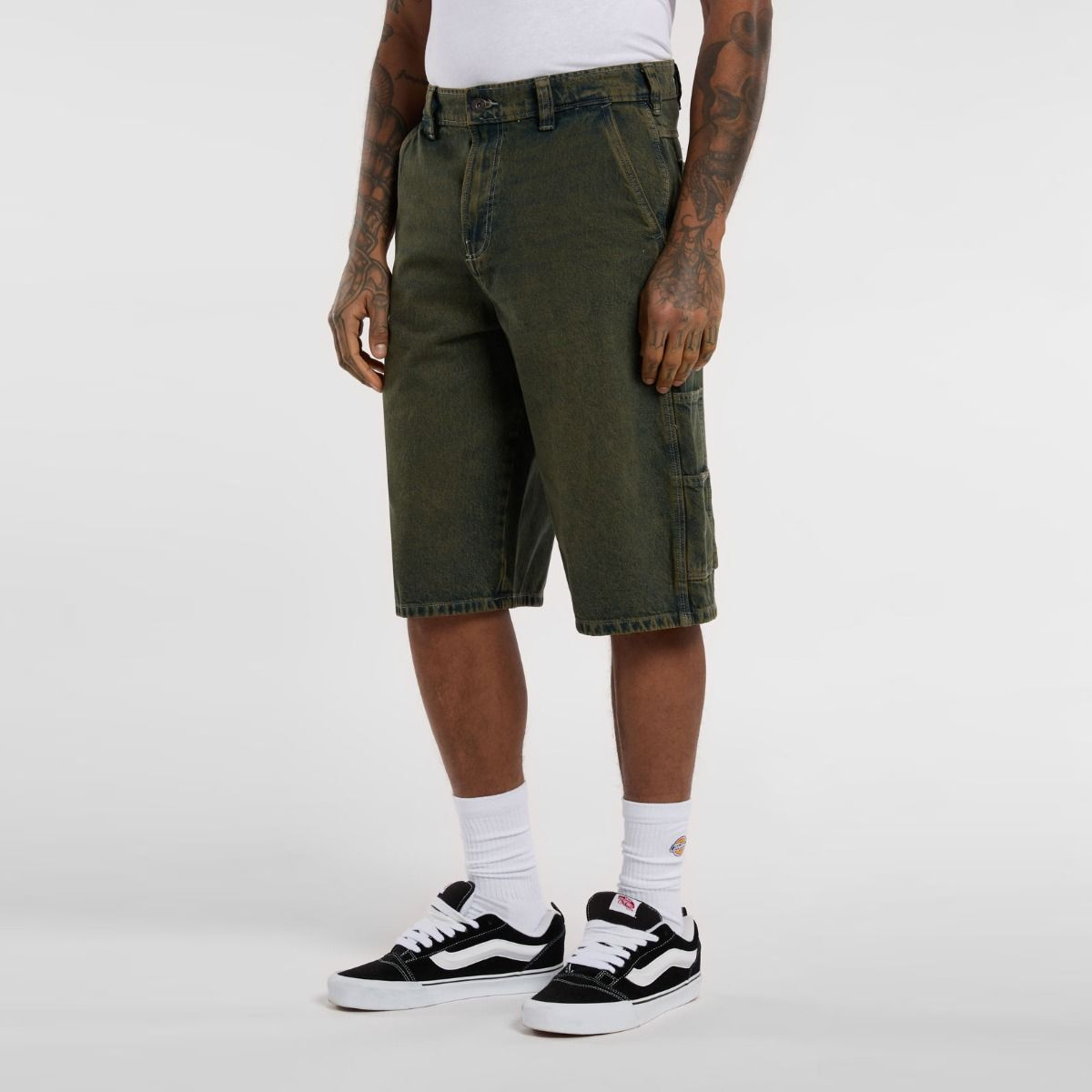 Dickies Jeans corti Painter Loose Denim Green Tone Fade - 5