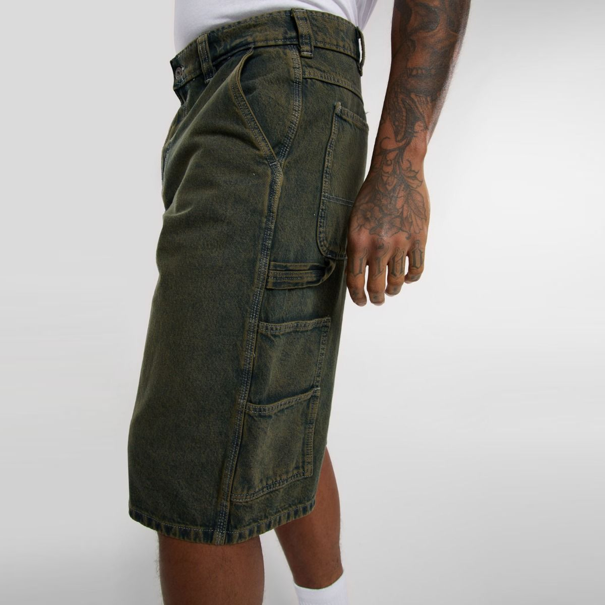 Dickies Jeans corti Painter Loose Denim Green Tone Fade - 6