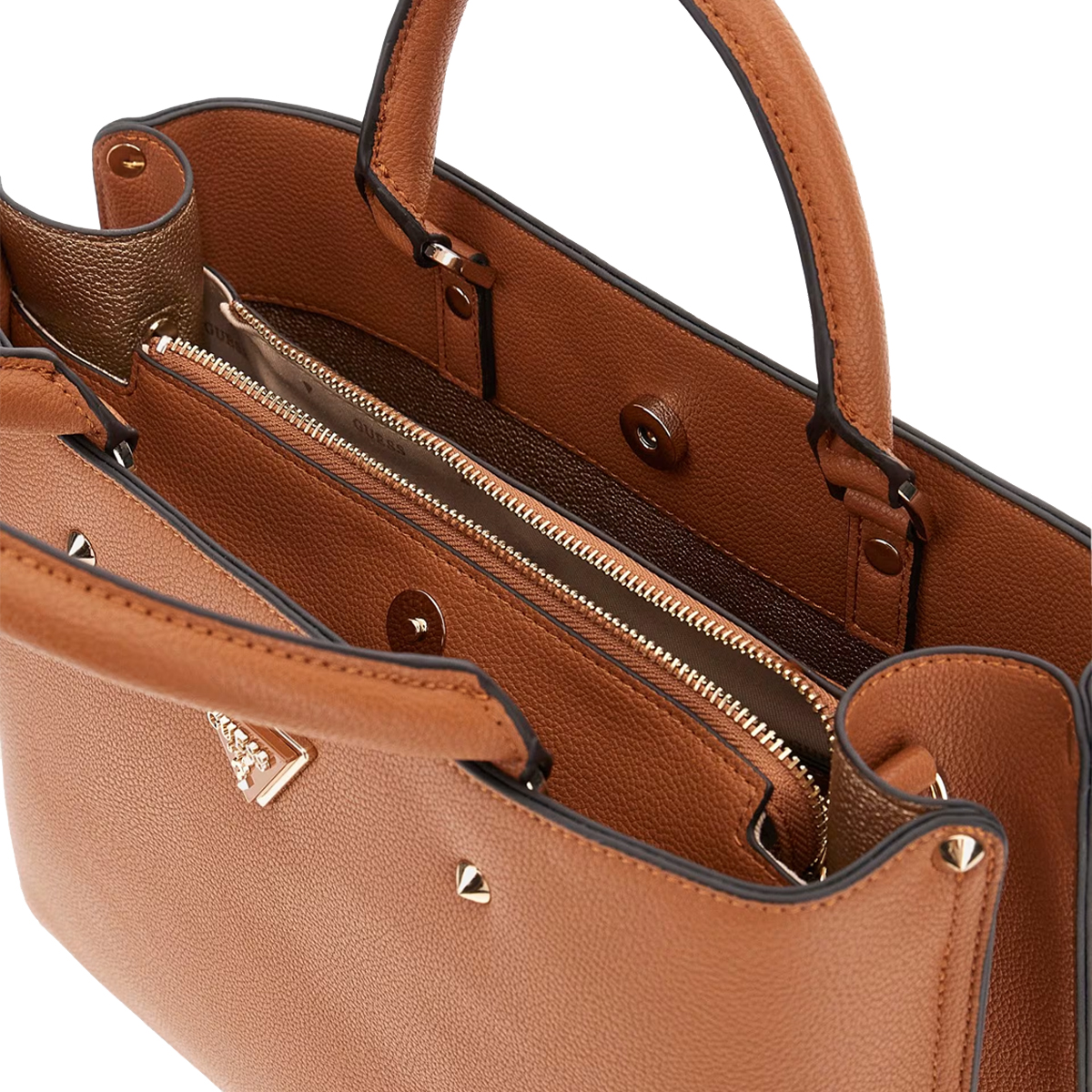 Guess Meridian Cognac Handbag with studs - 4