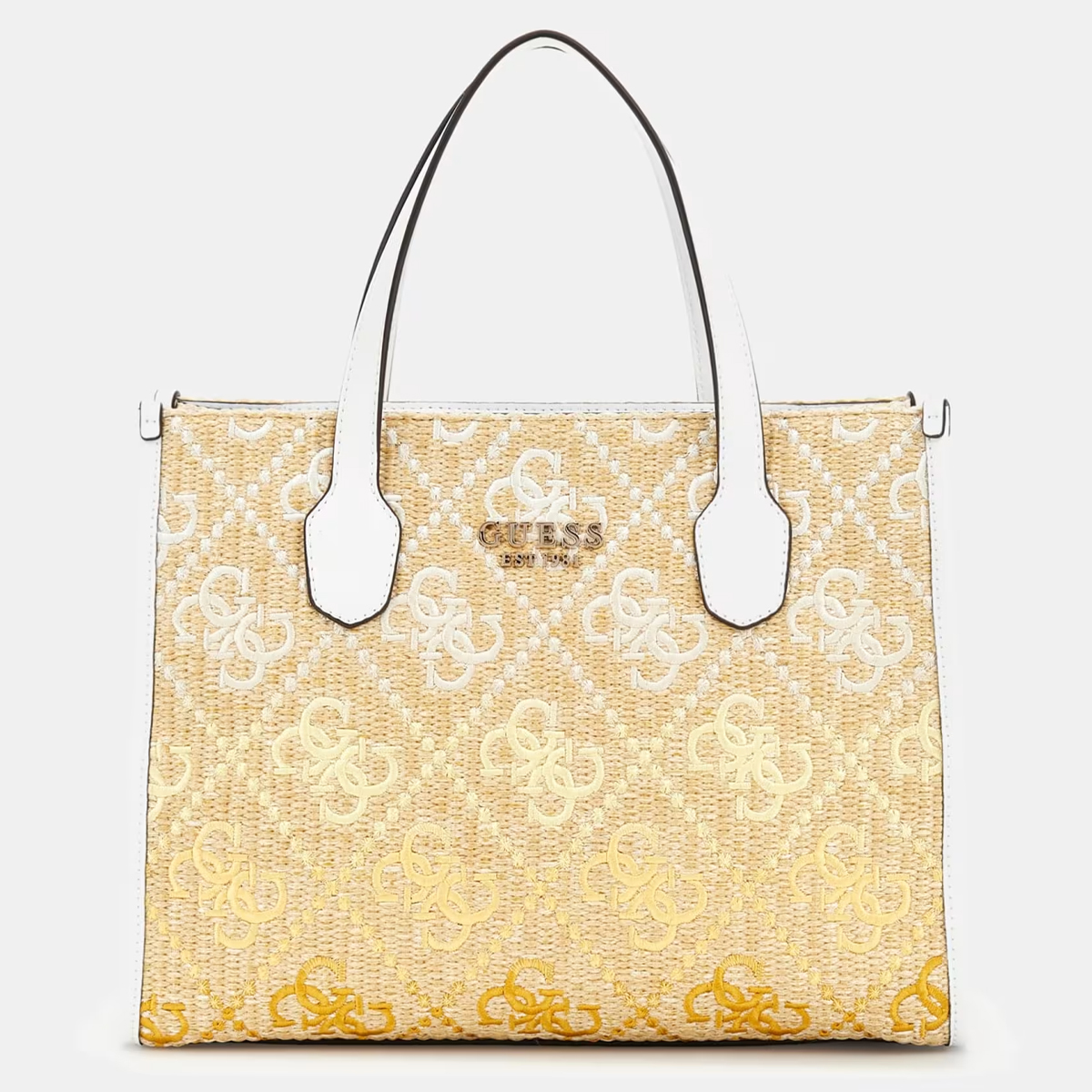 Guess Borsa a mano Silvana 4G Cornsilk Logo - 1