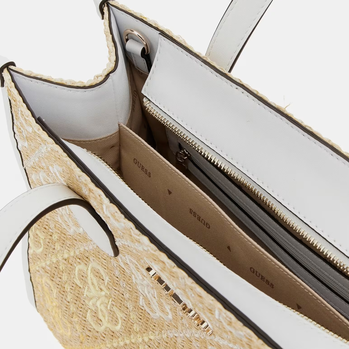 Guess Borsa a mano Silvana 4G Cornsilk Logo - 3