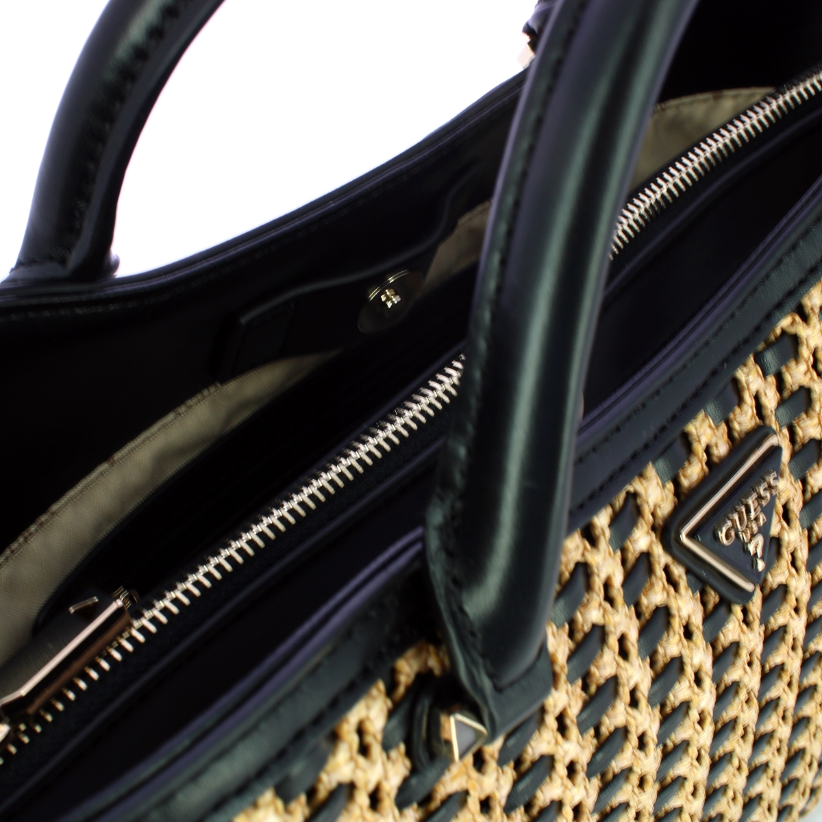 Guess Borsa a mano Atalia Tote Natural Black - 5