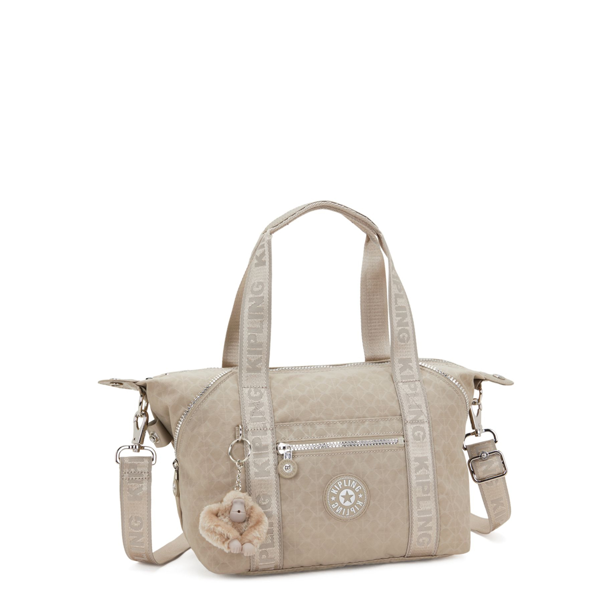 Kipling Borsa a mano Art Mini Glorious Beige Silver - 5