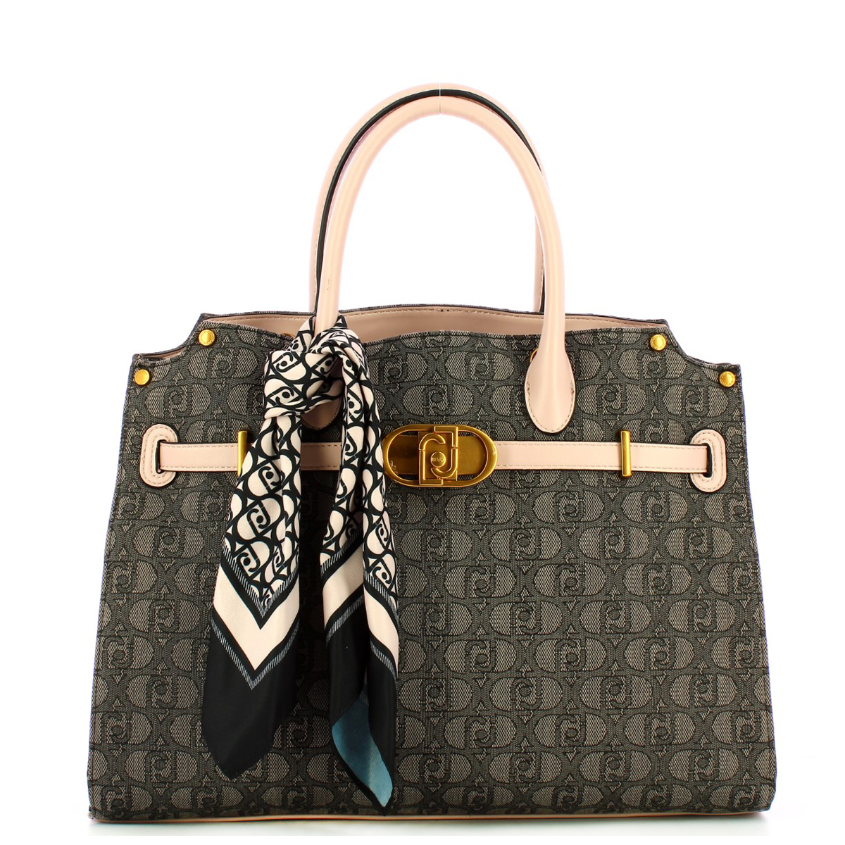 Liu Jo Borsa a mano Large logata con foulard Nero - 1