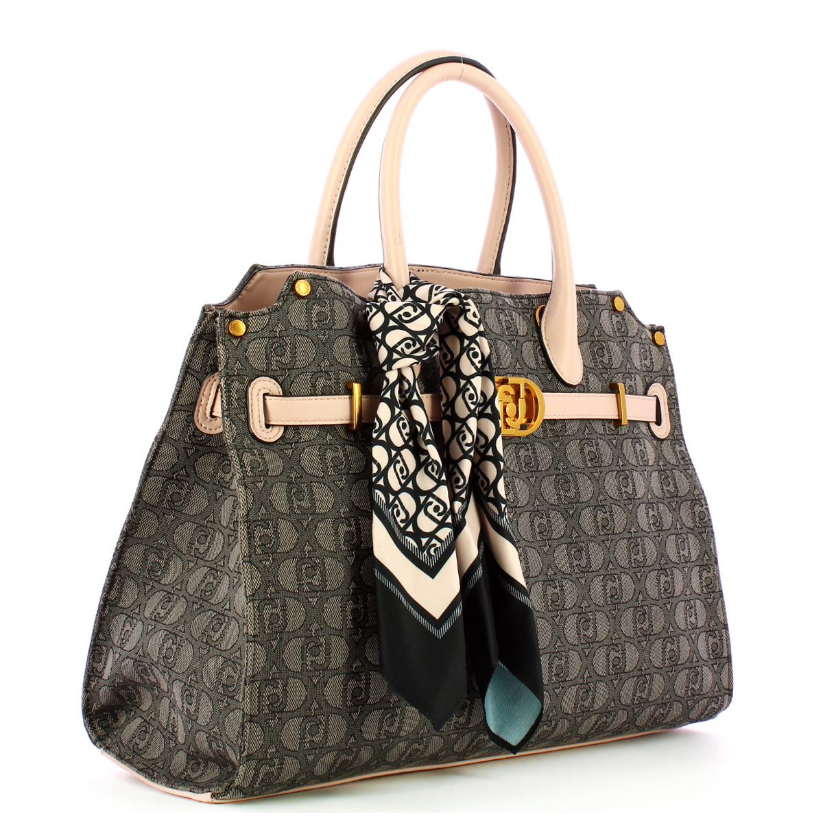 Liu Jo Borsa a mano Large logata con foulard Nero - 2