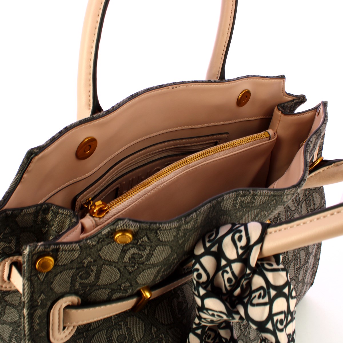 Liu Jo Borsa a mano Large logata con foulard Nero - 5