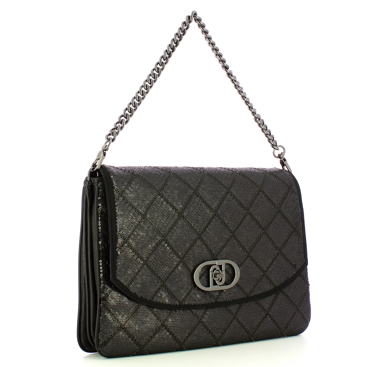 Liu Jo Borsa a mano piatta con paillettes Black - 2