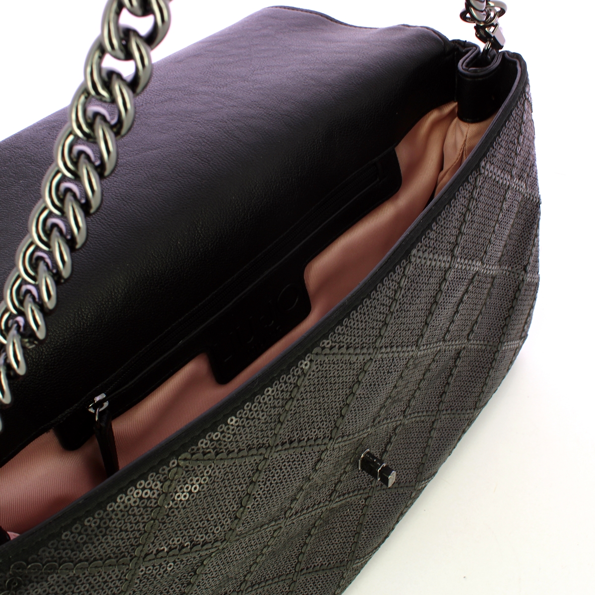 Liu Jo Borsa a mano piatta con paillettes Black - 5