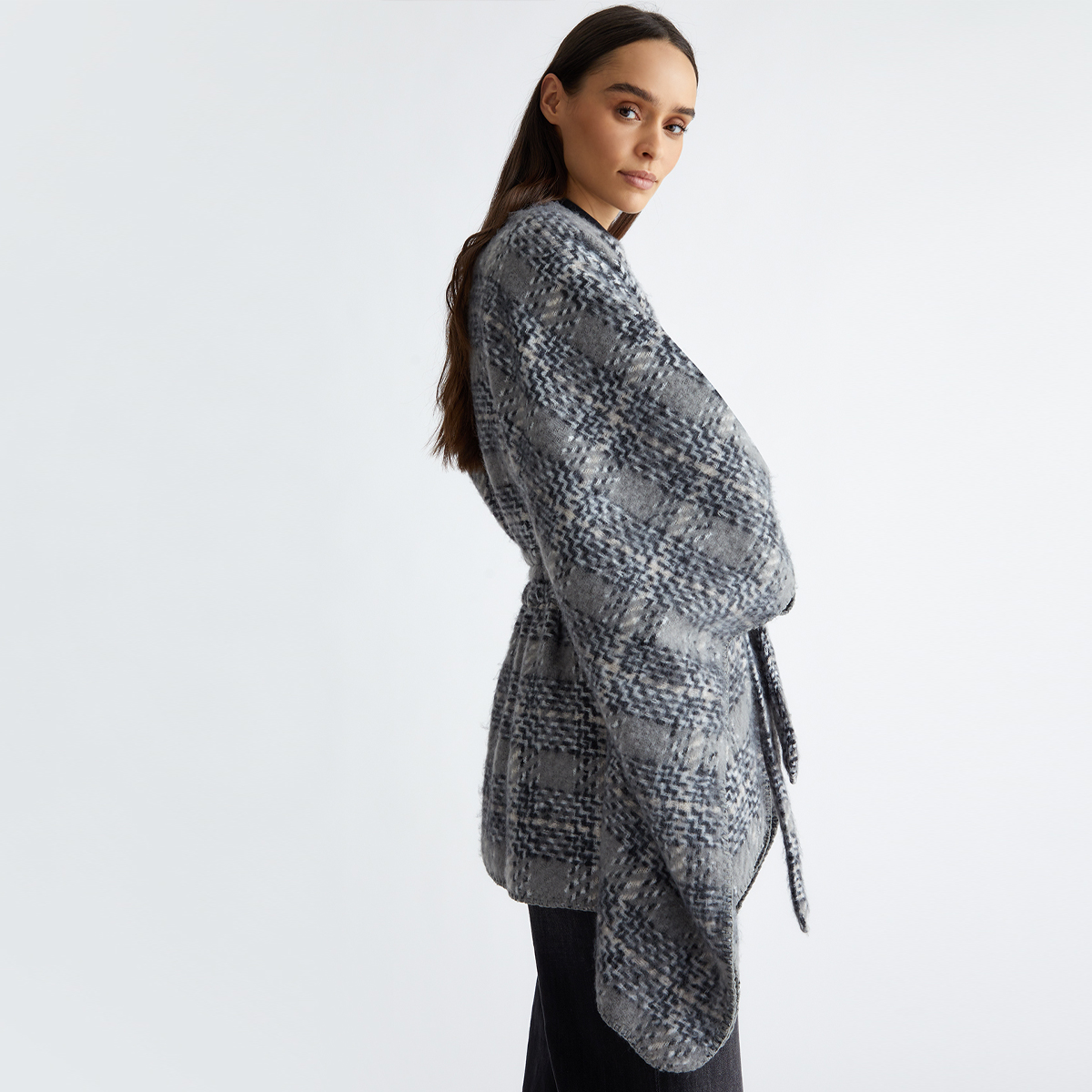Liu Jo Poncho Pied de Poule Grey Cloud - 5