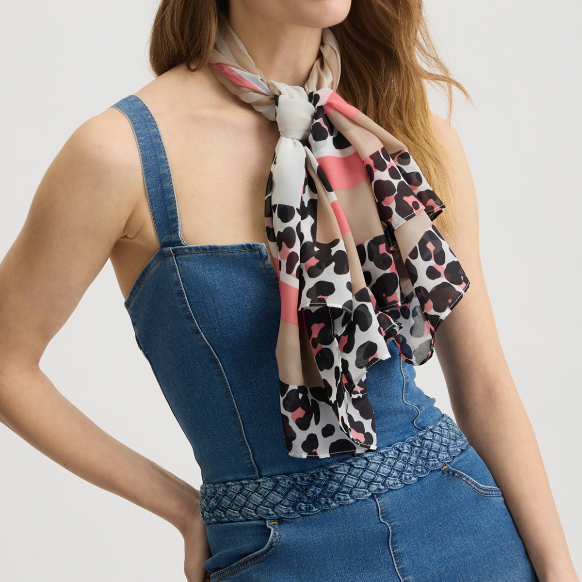 Liu Jo Foulard animalier Cloudy Coral - 2