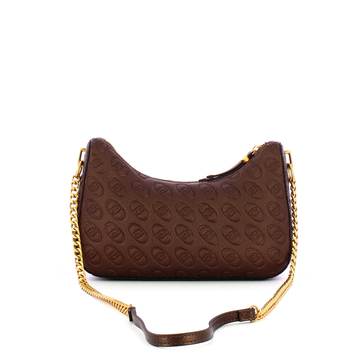 Liu Jo Borsa a spalla mezzaluna logo Brown Stone Met - 3