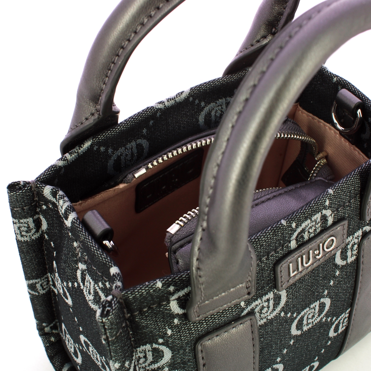 Liu Jo Mini shopping bag Denim logo Black - 5