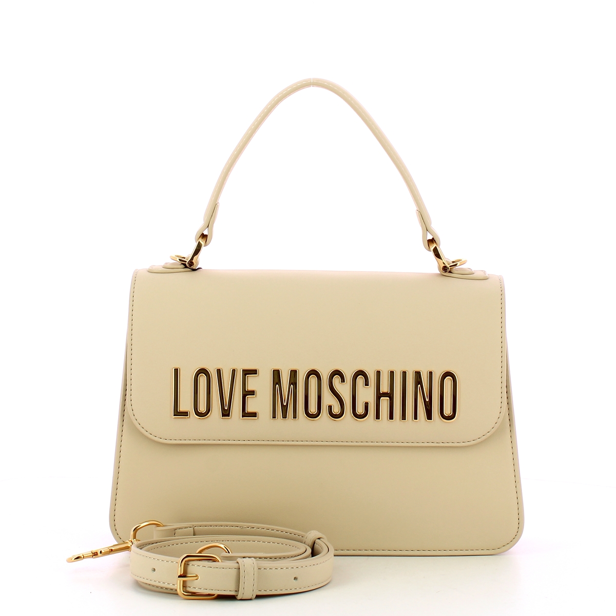 Love Moschino Borsa a mano Bold Love Avorio - 4