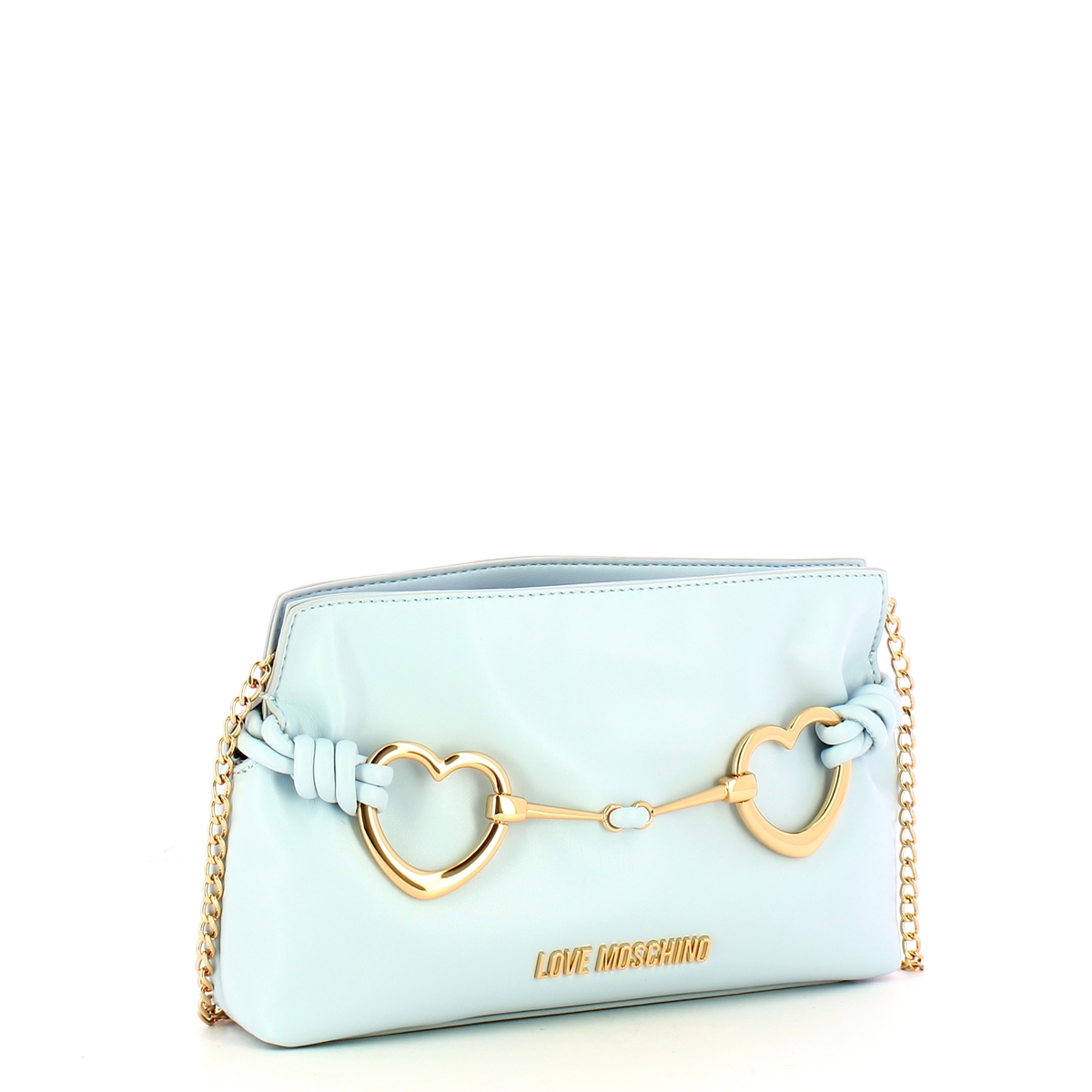 Love Moschino Clutch Laminata Hearts Cielo - 2 Love Moschino Clutch Laminata Hearts Cielo - 2