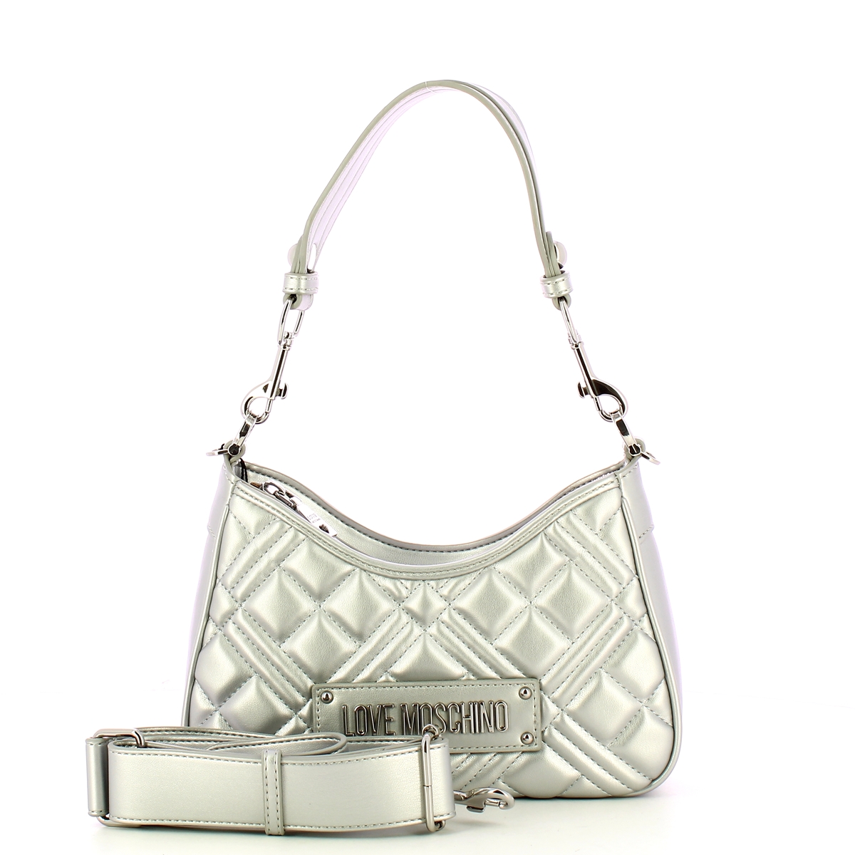 Love Moschino Sottospalla Quilted Silver - 4