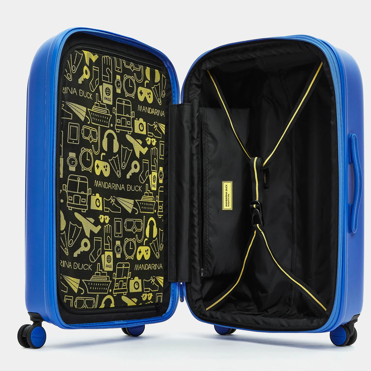 Mandarina Duck Trolley Medio Espandibile 69 cm LOGODUCK + Electric Blue - 4