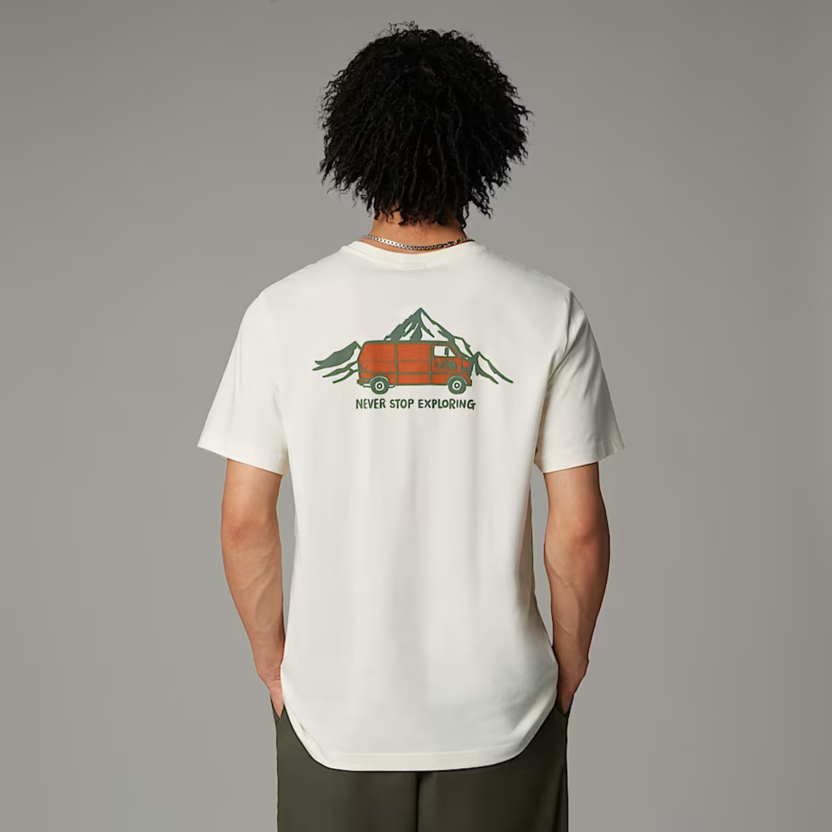 The North Face T-shirt Outdoor Graphic White Dune - 4