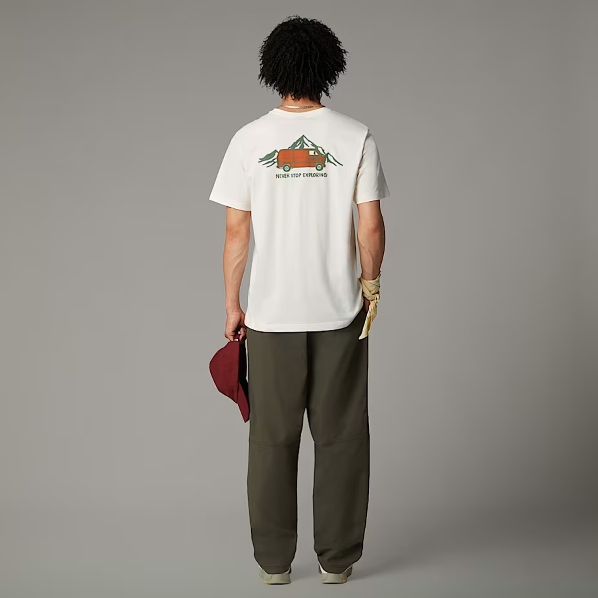 The North Face T-shirt Outdoor Graphic White Dune - 5