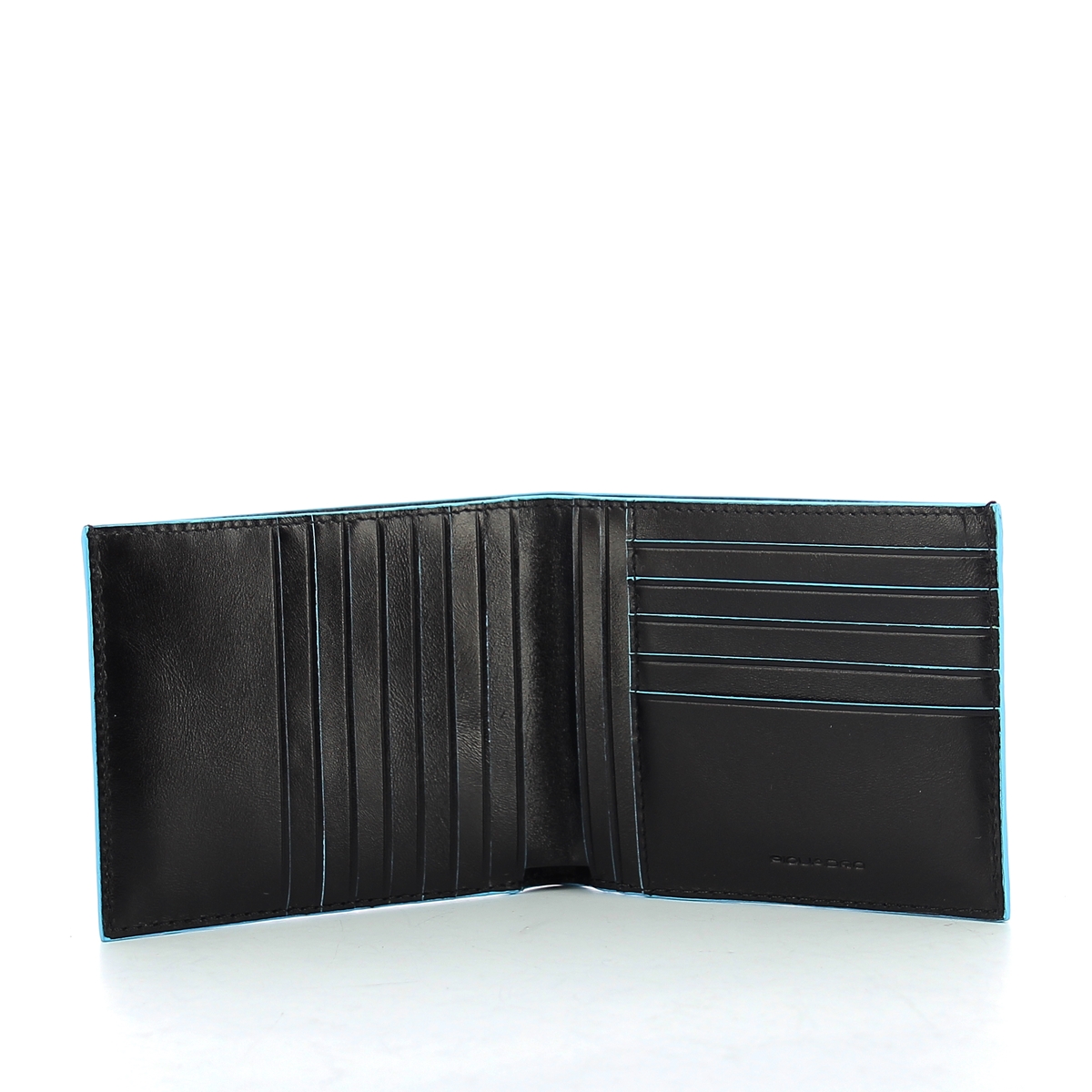 Men wallet with twelve slots Blue Square-NERO-UN