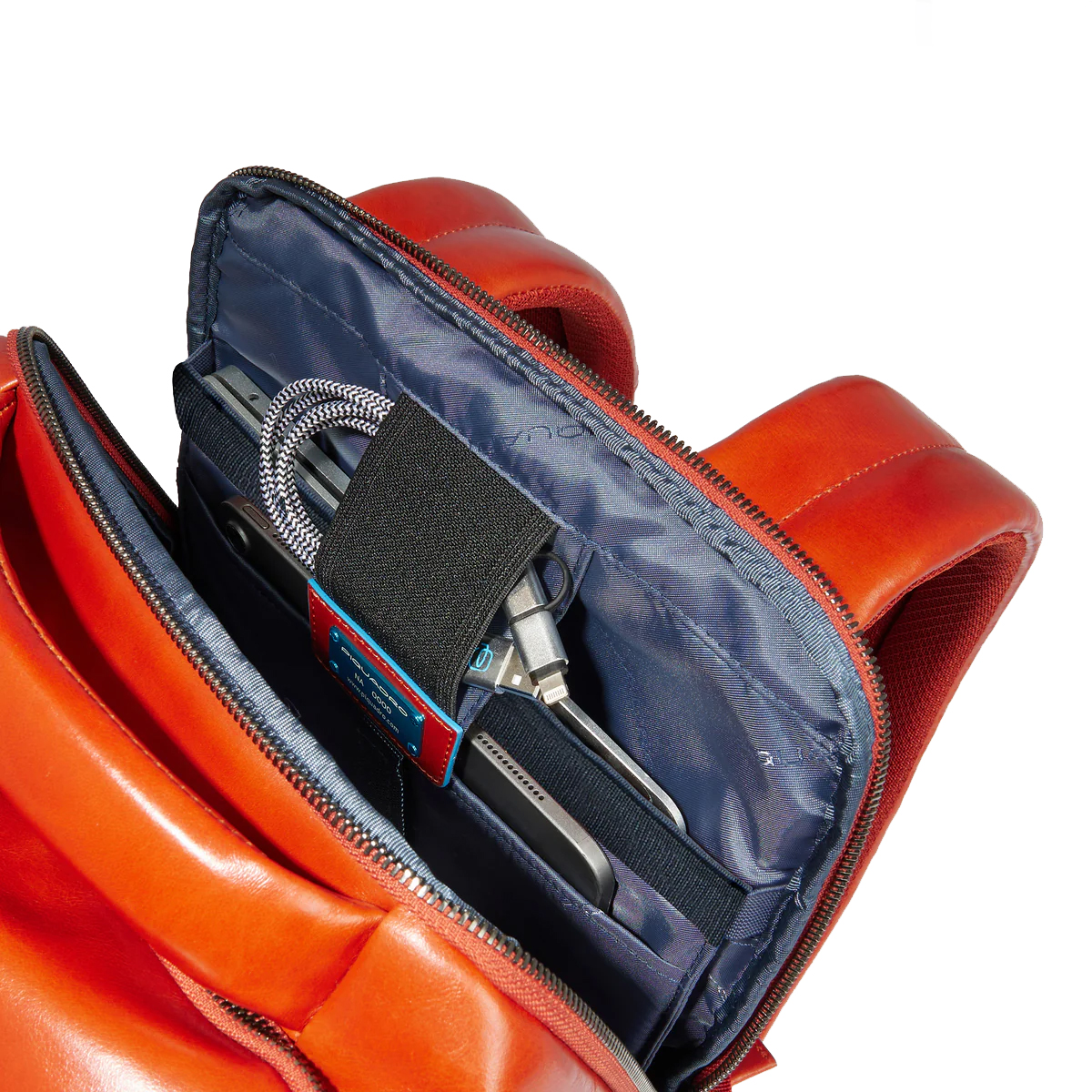Piquadro Zaino Porta PC Blue Square 15.6" Mogano - 4 Piquadro Zaino Porta PC Blue Square 15.6" Mogano - 4