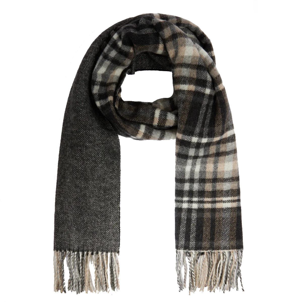 Piquadro Sciarpa Cima Nero Grigio - 2
