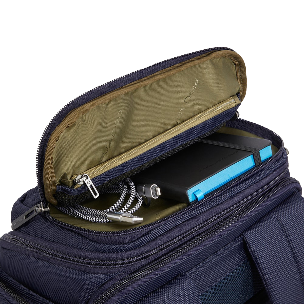 Piquadro Borsone da viaggio a Zaino Brief Blu - 10