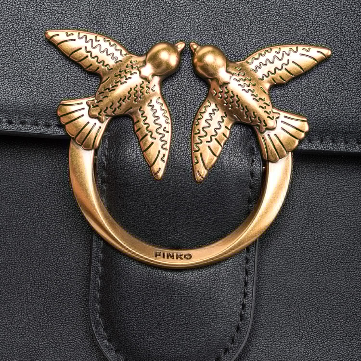 Pinko Borsa a tracolla Love One Classic Nero Antique Gold - 4