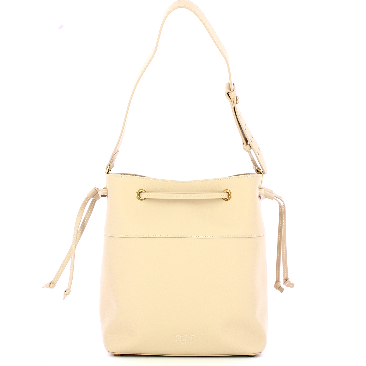 Pinko Borsa Secchiello Classic Beige Grigio Fumo Antique Gold - 3
