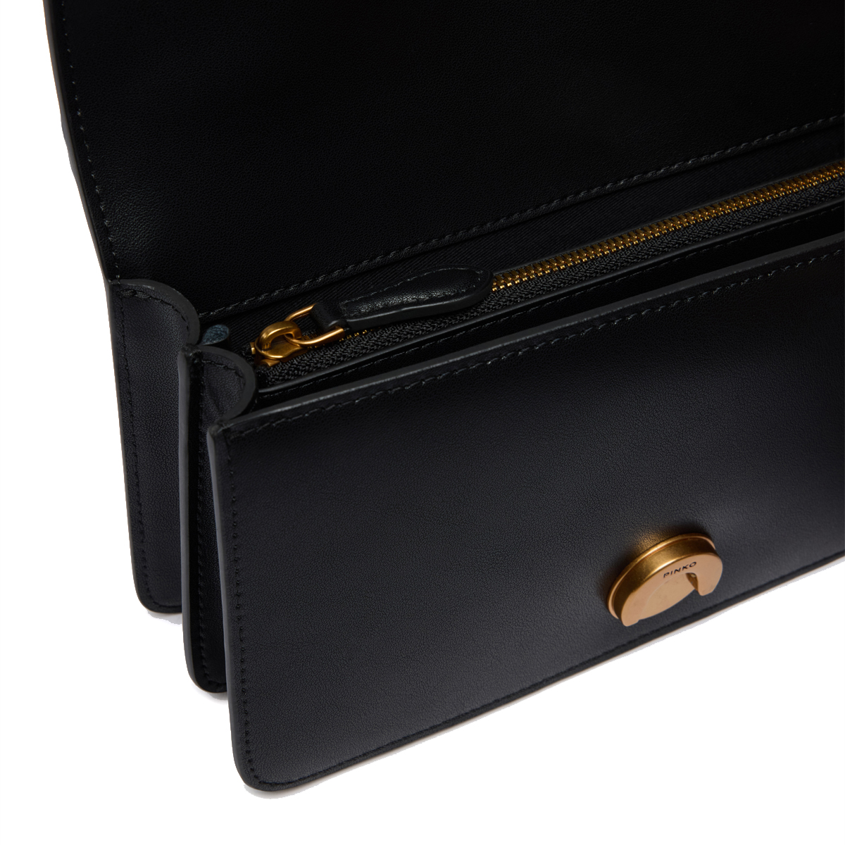 Pinko Mini Borsa a tracolla Love One Nero Antique Gold - 4