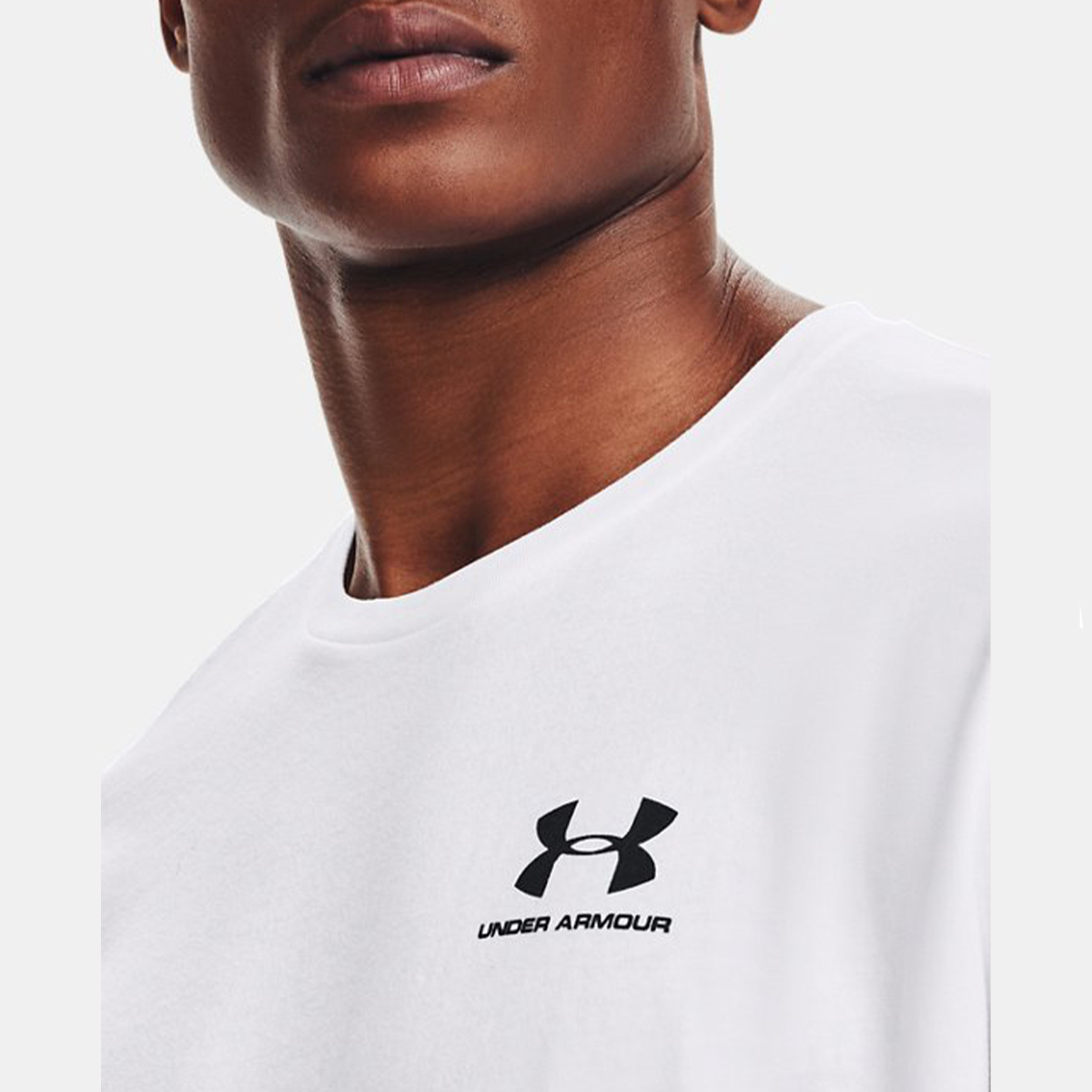 UNDE T-Shirt UA Left Chest Logo Marine White Black - 6